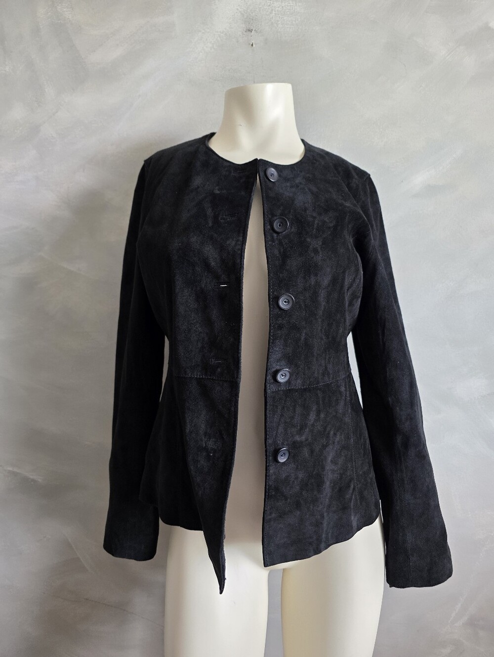 PURSUITS LTD Black Suede Leather Jacket SZ 6